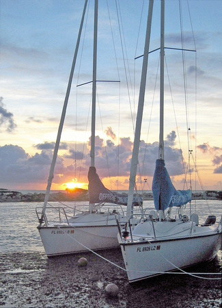 Sailboats Sunset